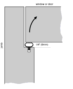 WS 11 in rabbeted jamb