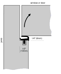 WS14 in WS40 in rabbeted jamb